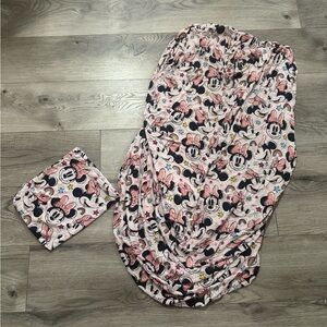 Little Sleepies Pink Minnie Mouse Fitted Crib Sheet